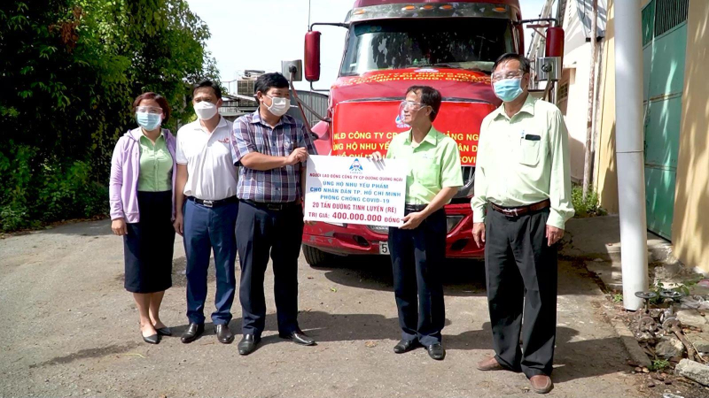 Công ty CP đường Quảng Ngãi ủng hộ 20 tấn đường cho nhân dân TP Hồ Chí Minh