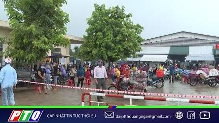 Phong tỏa chợ đầu mối nông sản TP Quảng Ngãi