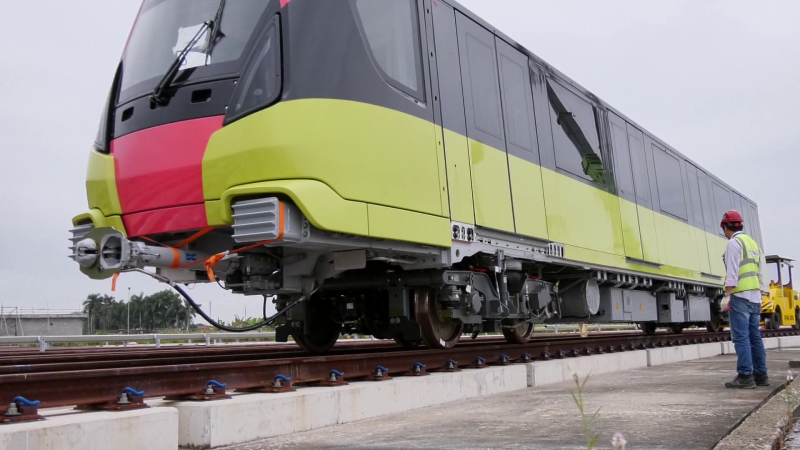 Tàu Nhổn - ga Hà Nội chạy thử toàn tuyến trên cao