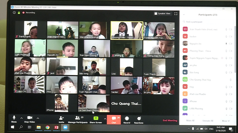 Hướng dẫn dạy trực tuyến cho học sinh lớp 1, 2