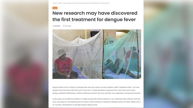 Đột phá trong nghiên cứu thuốc điều trị sốt xuất huyết