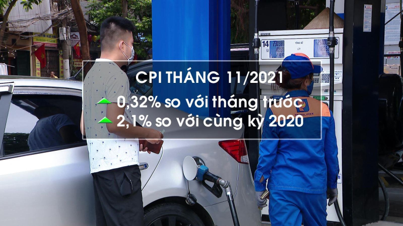Giá xăng dầu đẩy CPI tháng 11 tăng 0,32%