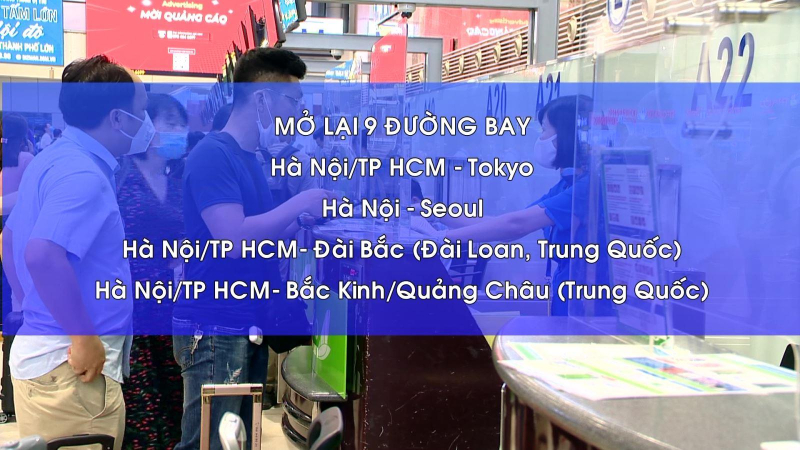 Mở lại 9 đường bay quốc tế