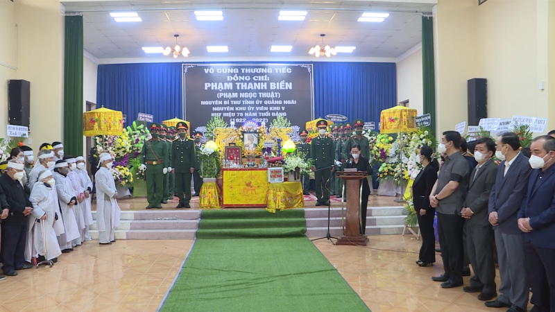 Lễ truy điệu v&agrave; tiễn đưa đồng ch&iacute; Phạm Thanh Biền về nơi an nghỉ cuối c&ugrave;ng