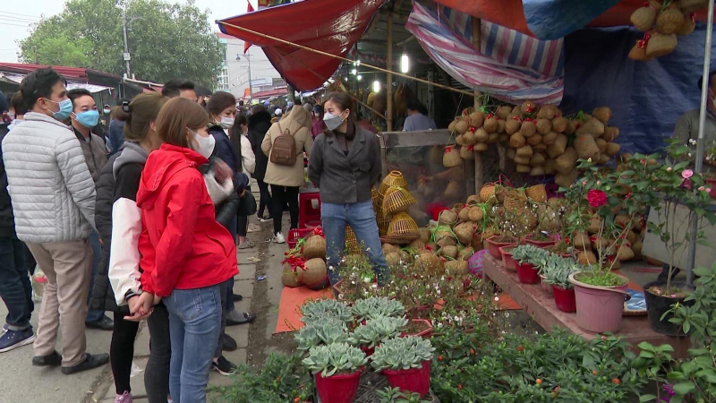 Không khai mạc chợ Viềng nhưng nhiều du khách vẫn về cầu may