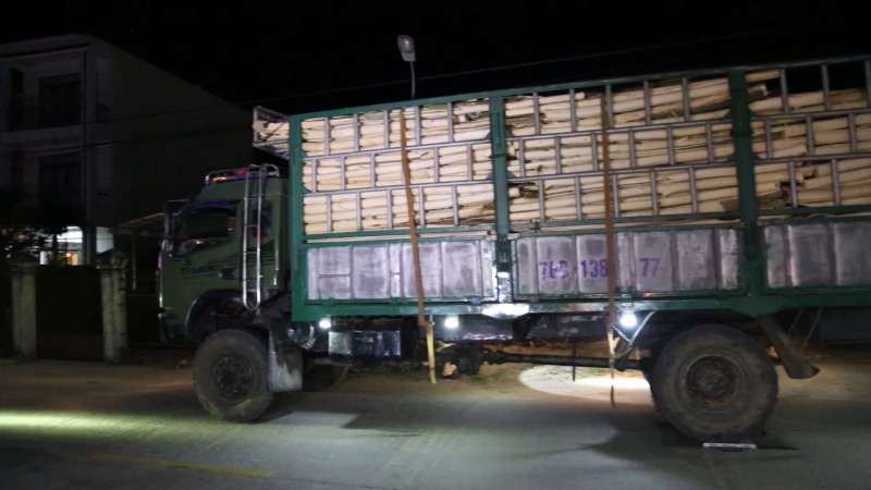 Xử l&yacute; &ocirc; t&ocirc; chở gỗ keo, dăm qu&aacute; khổ, qu&aacute; tải