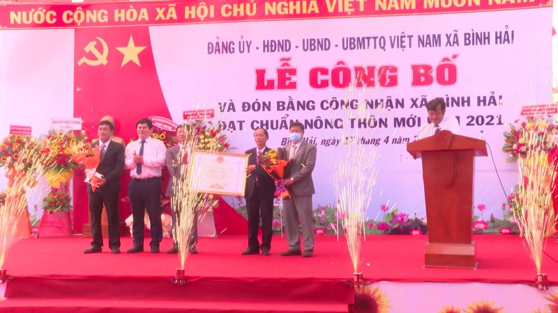 Xã Bình Hải, huyện Bình Sơn đạt chuẩn nông thôn mới