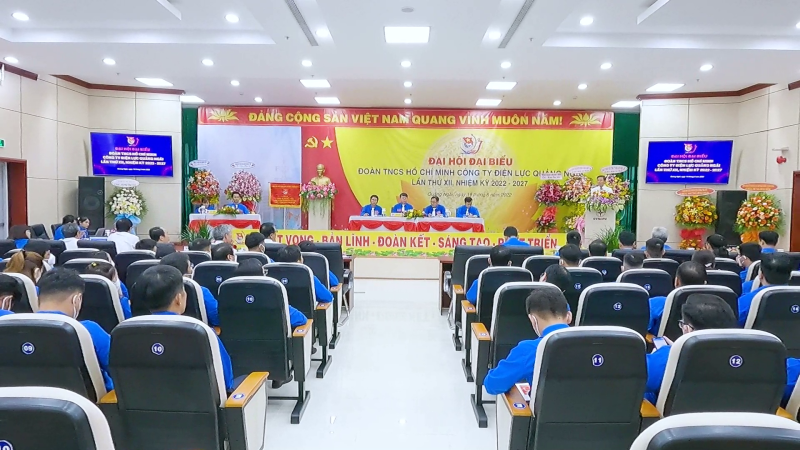 Đại hội Đại biểu Đo&agrave;n thanh ni&ecirc;n C&ocirc;ng ty Điện lực Quảng Ng&atilde;i nhiệm kỳ 2022 - 2027