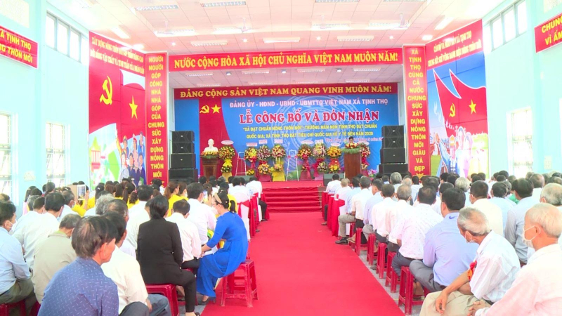 Tịnh Thọ đ&oacute;n nhận x&atilde; đạt chuẩn n&ocirc;ng th&ocirc;n mới