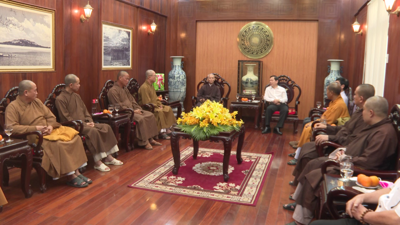 Chủ tịch UBND tỉnh tiếp, làm việc với ban trị sự giáo hội phật giáo Việt Nam tỉnh