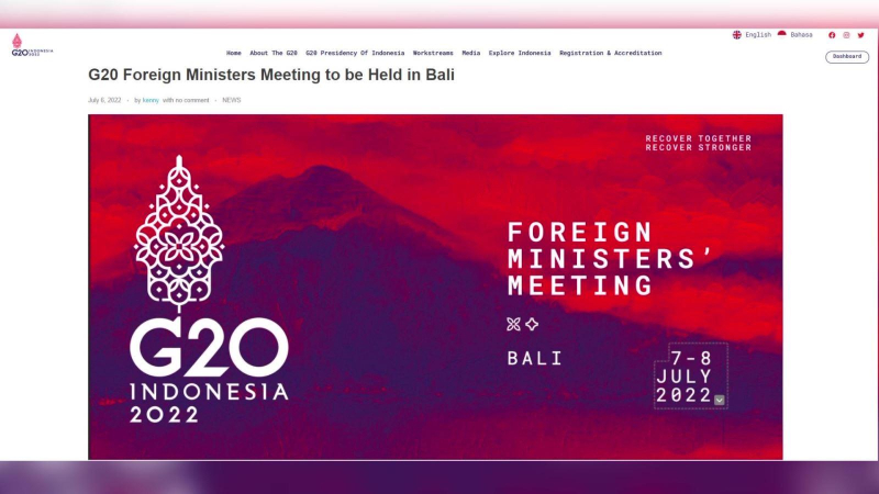 Nội dung chính của Hội nghị Ngoại trưởng G20