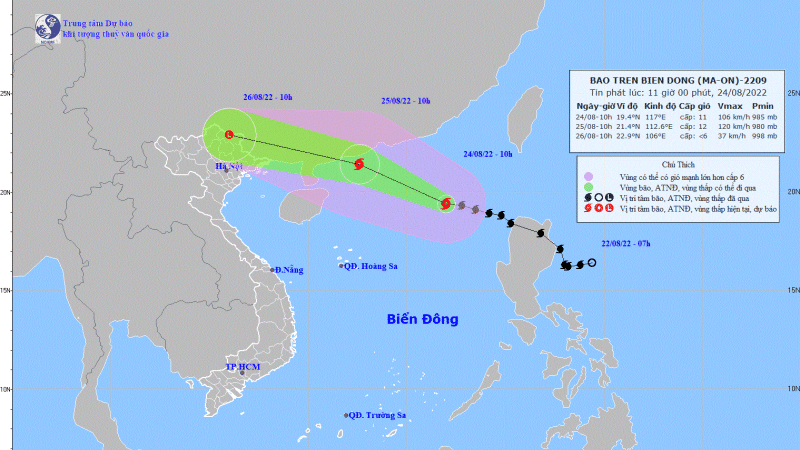 Tin bão trên biển Đông (Cơn bão số 3)