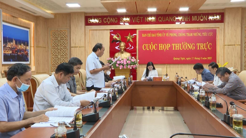Họp Ban chỉ đạo Tỉnh ủy về phòng, chống tham nhũng, tiêu cực