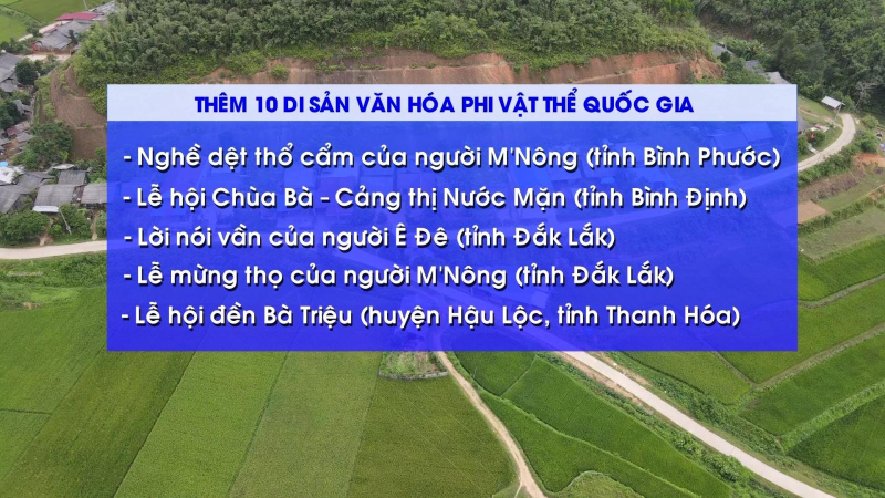 Công bố thêm 10 di sản văn hóa phi vật thể quốc gia