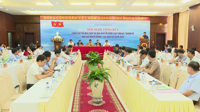 Cụm thi đua Ban tổ chức các Tỉnh ủy, Thành ủy khu vực Miền trung - Tây nguyên tổng kết