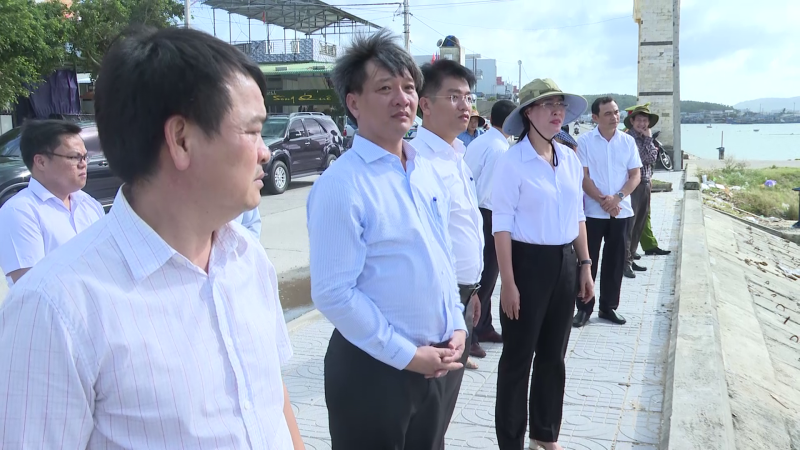 B&iacute; thư Tỉnh ủy B&ugrave;i Thị Quỳnh V&acirc;n kiểm tra thực tế tại thị x&atilde; Đức Phổ