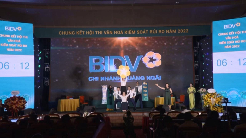 BIDV Quảng Ngãi đạt giải nhì hội thi văn hóa kiểm soát rủi ro năm 2022