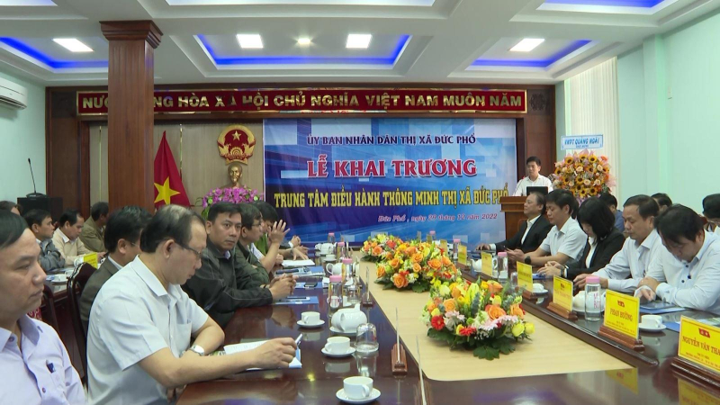 Khai trương Trung tâm điều hành thông minh Thị xã Đức Phổ