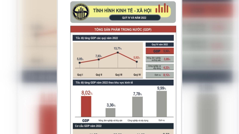 GDP năm 2022 tăng 8,02%