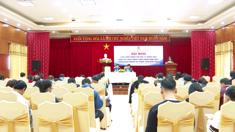 Hội nghị ban chấp hành Liên đoàn lao động tỉnh lần thứ 15