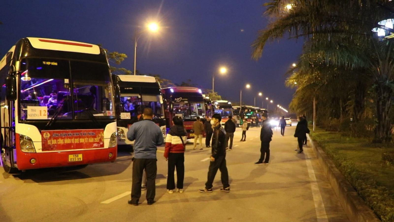 Hơn 3.300 lao động Hải Ph&ograve;ng được đi xe miễn ph&iacute; về qu&ecirc; đ&oacute;n Tết