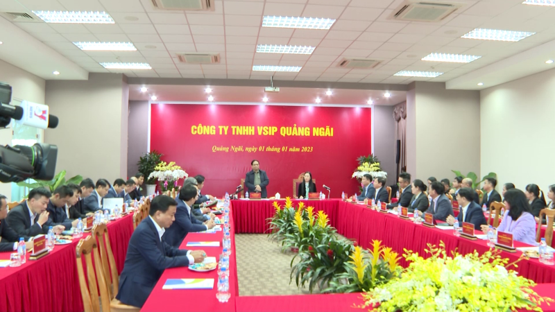 Thủ tướng Phạm Minh Chính thăm và làm việc với VSIP Quảng Ngãi
