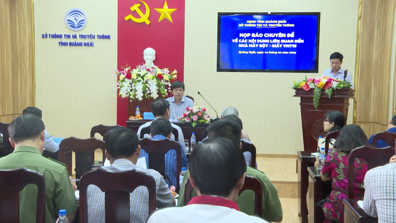 Họp báo chuyên đề về Nhà máy Bột - Giấy VNT19