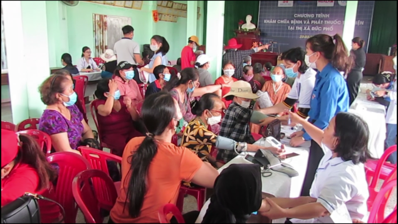 Khám bệnh và cấp thuốc miễn phí cho 1.000 người dân Đức Phổ