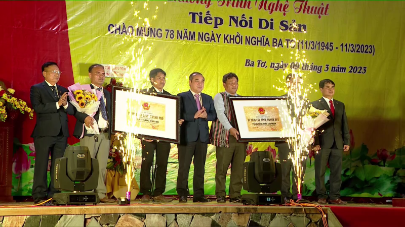 Ba Tơ đón nhận bằng xếp hạng 02 di tích lịch sử cấp tỉnh