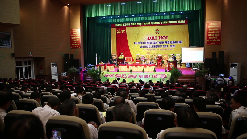 Đại hội đại biểu Hội N&ocirc;ng d&acirc;n th&agrave;nh phố Quảng Ng&atilde;i lần thứ XII