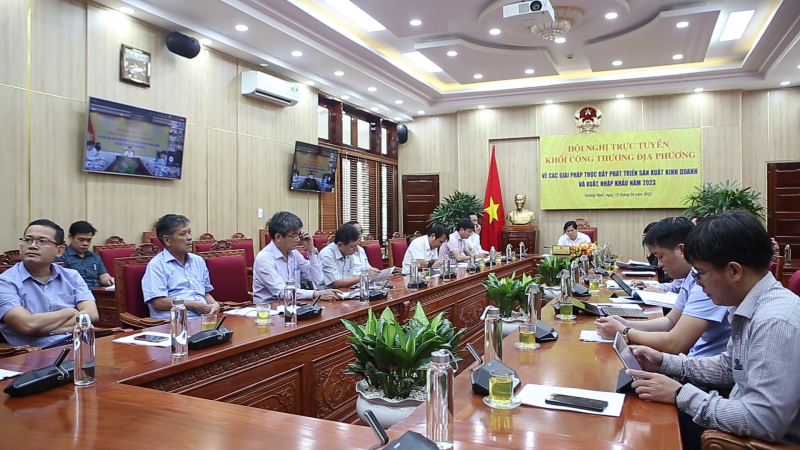 Hội nghị trực tuyến Khối c&ocirc;ng thương địa phương qu&yacute; I/2023