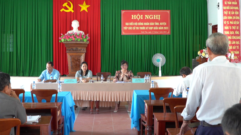 Đại biểu HĐND tỉnh tiếp xúc cử tri xã Tịnh Thọ, huyện Sơn Tịnh