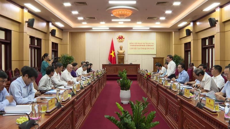 Bộ trưởng Bộ Nội vụ Phạm Thị Thanh Trà làm việc tại Quảng Ngãi