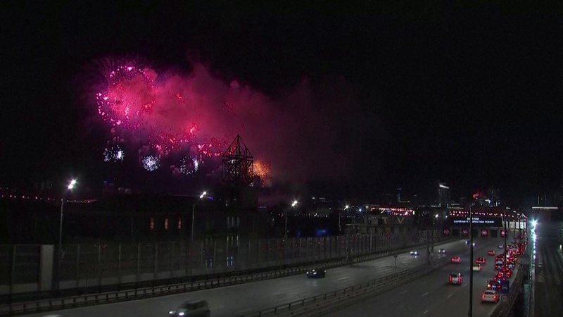 Pháo hoa rực sáng tại Moskva, Nga