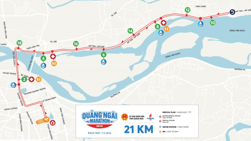 Quảng Ngãi Marathon - Cup BSR 2023 dọc sông Trà Khúc