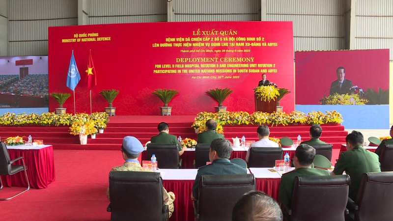 Bệnh viện dã chiến cấp 2 số 5 lên đường làm nhiệm vụ gìn giữ hòa bình