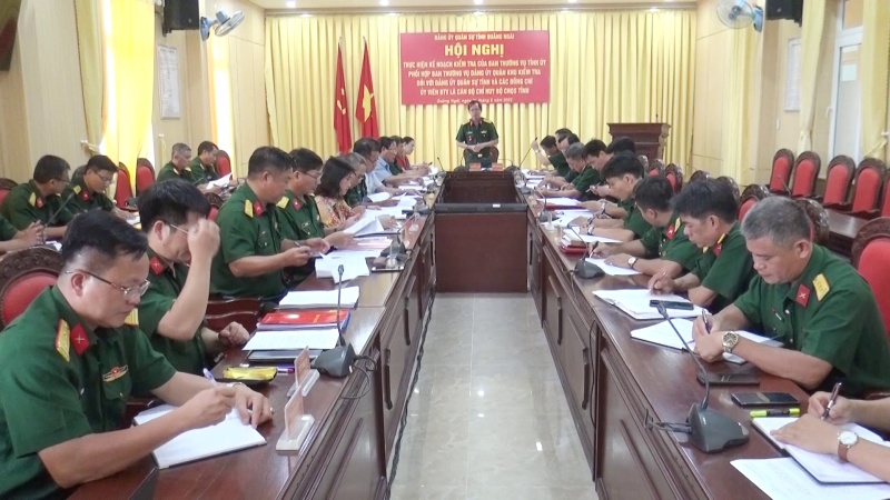 Đo&agrave;n kiểm tra Ban Thường vụ Tỉnh ủy th&ocirc;ng b&aacute;o kết quả kiểm tra Đảng ủy Qu&acirc;n sự tỉnh