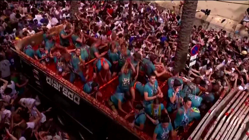 Độc đáo lễ hội cà chua Tây Ban Nha