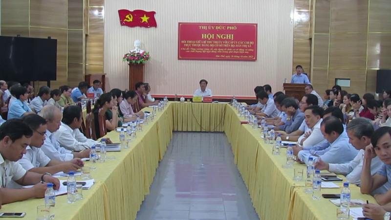 Thị x&atilde; Đức Phổ tăng cường củng cố, x&acirc;y dựng tổ chức cơ sở Đảng