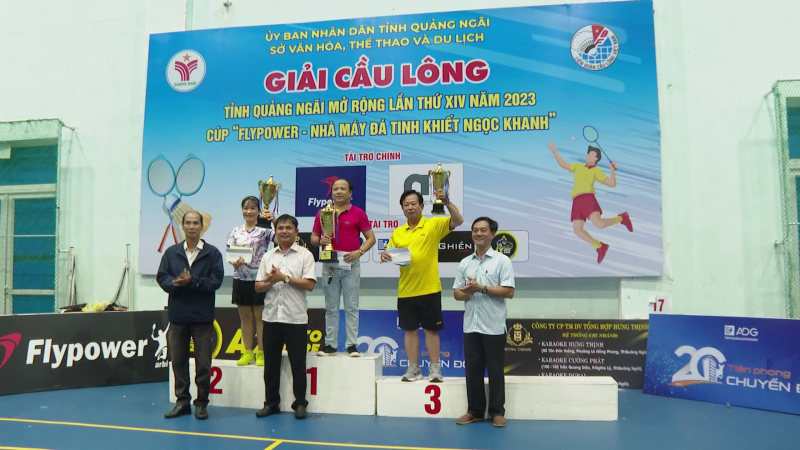 Bế mạc giải cầu lông mở rộng tỉnh Quảng Ngãi năm 2023