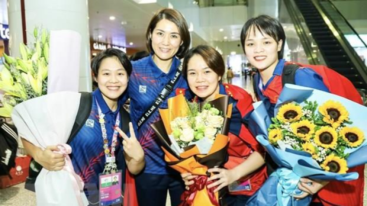 Đo&agrave;n Thể thao Việt Nam về nước, kh&eacute;p lại h&agrave;nh tr&igrave;nh ASIAD 19