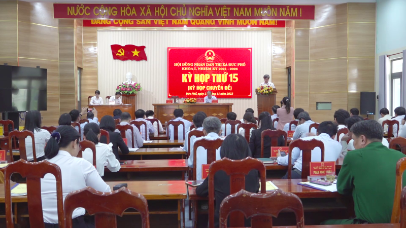 Thị xã Đức Phổ lấy phiếu tín nhiệm đối với người giữ chức vụ do HĐND bầu