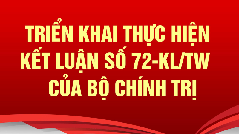 Triển khai thực hiện kết luận số 72-KL/TW của Bộ Chính trị