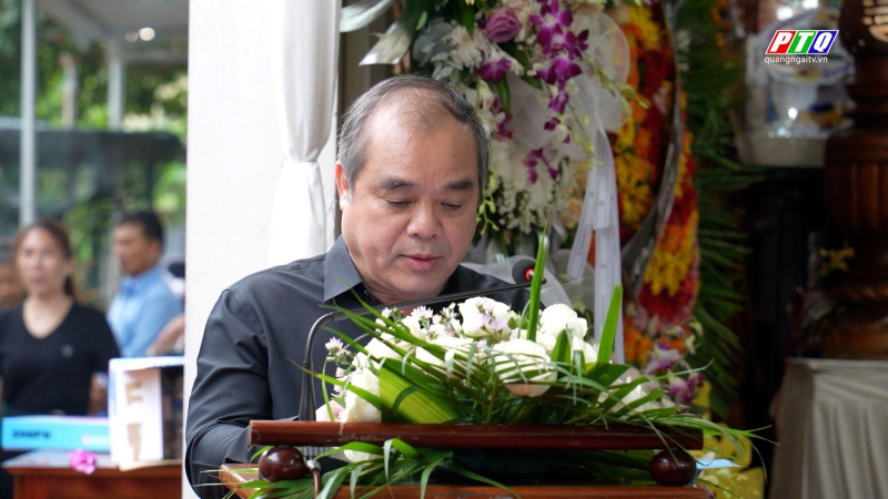 Lễ truy điệu đồng ch&iacute; Vũ T&ugrave;ng Vi, nguy&ecirc;n Ph&oacute; Chủ tịch HĐND tỉnh Quảng Ng&atilde;i