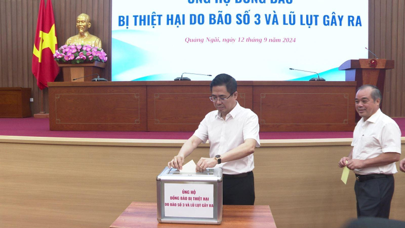 UBND tỉnh Quảng Ngãi phát động ủng hộ đồng bào bị bão, lũ