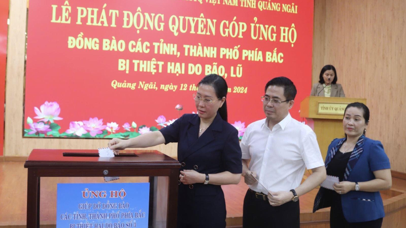 Phát động ủng hộ đồng bào bị thiệt hại do bão số 3 và lũ lụt