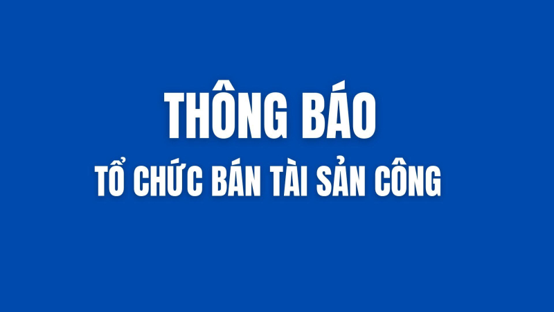 Thông báo tổ chức bán tài sản công