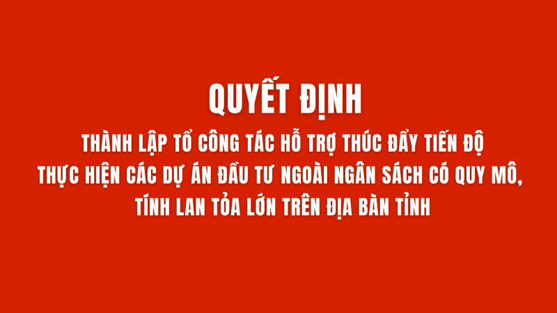 Quảng Ngãi: Thành lập tổ công tác hỗ trợ thúc đẩy tiến độ thực hiện các dự án đầu tư ngoài ngân sách