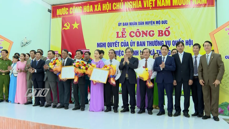 Công bố Nghị quyết của Uỷ ban Thường vụ Quốc hội về việc thành lập xã Thắng Lợi 