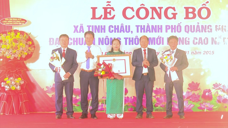 Xã Tịnh Châu, Tp. Quảng Ngãi đạt chuẩn nông thôn mới nâng cao